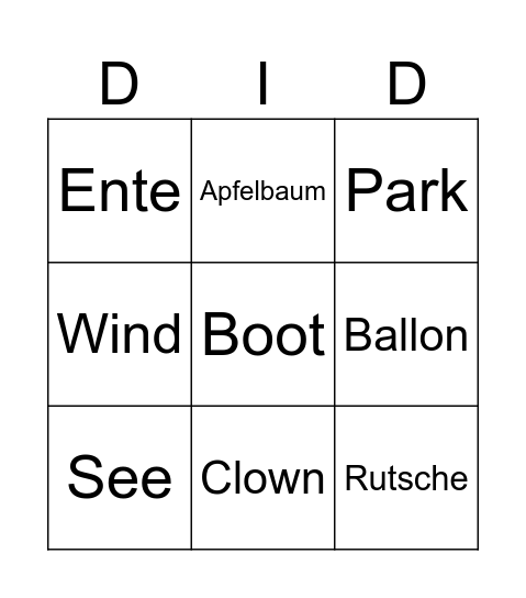 Bingo Card