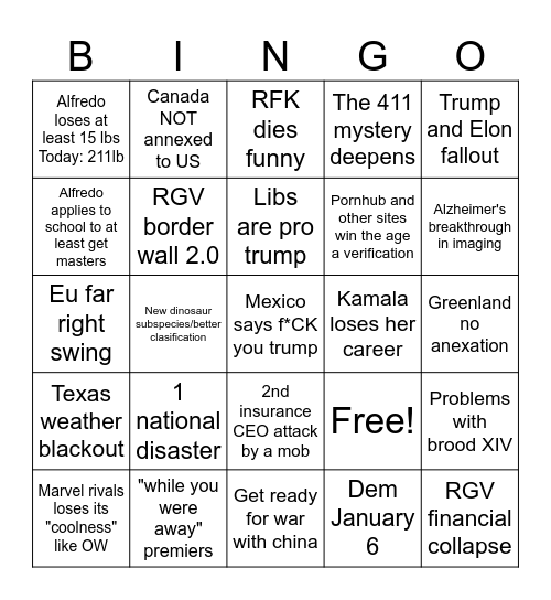 2025 BINGO Card