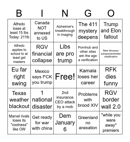 2025 BINGO Card