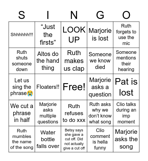 RWC Singo Bingo Card