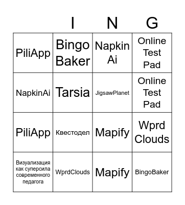 Инструменты визуализации Bingo Card