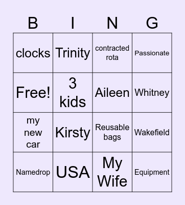 Ant Bingo Card