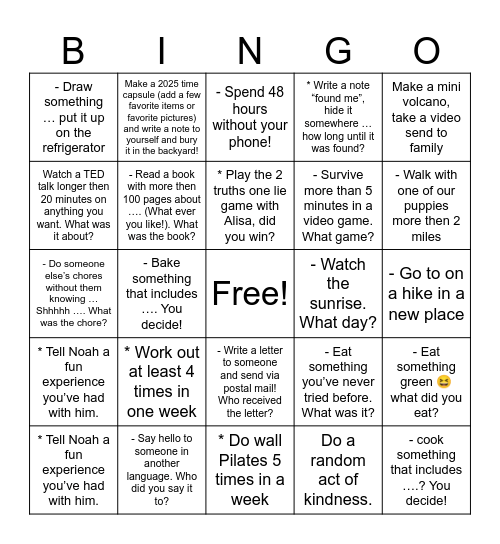 Jan-Feb Fam Bingo! Bingo Card