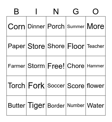 Bingo Card
