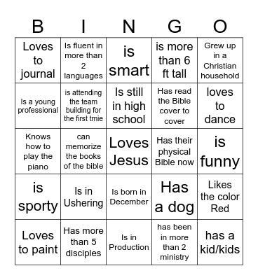 FIND SOMEONE WHO Bingo Card