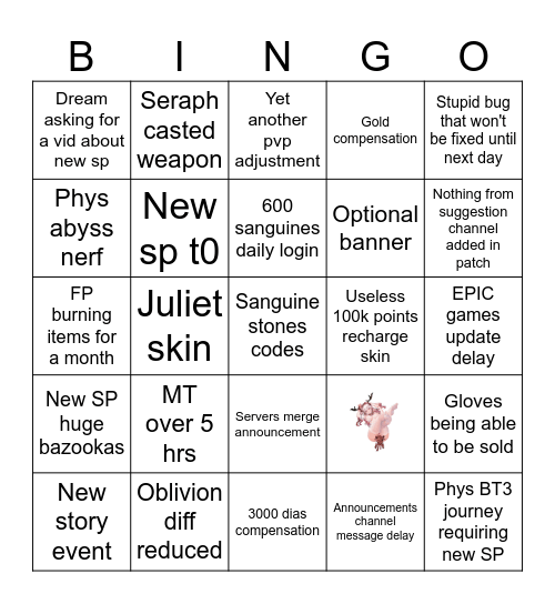 BoY Bingo Card