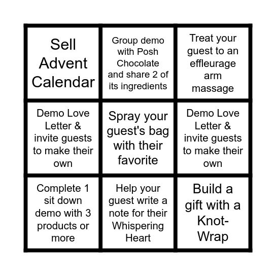 Lush Super Cute Sparkly Pink Challenge Bingo Card