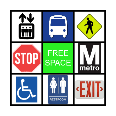 Community Signs Bingo Card