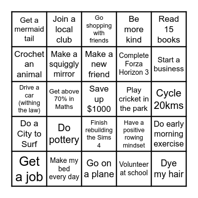 2025 Bingo Card Bingo Card