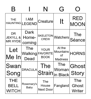 BOOK BINGO Card