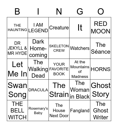 BOOK BINGO Card
