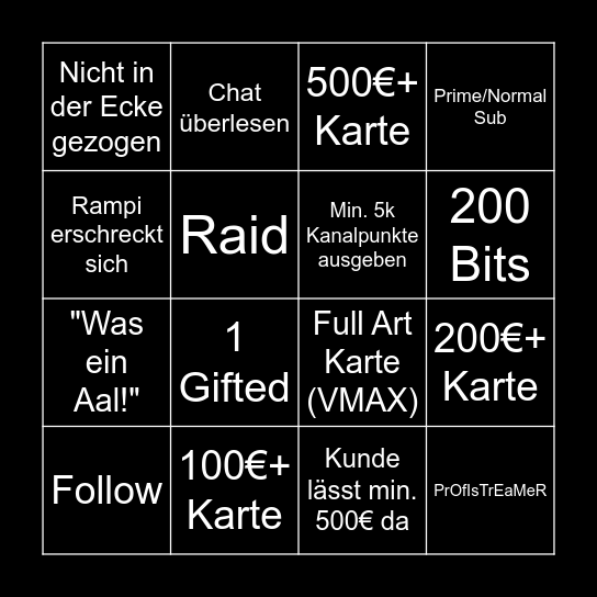 TCG Card Shop Simulator Rampi Bingo Card