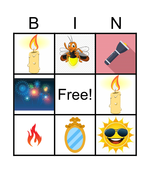 Source of Light Bingo Card