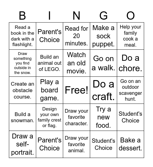 FID BINGO Card