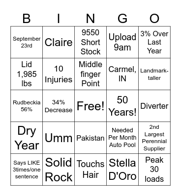 Corso Bingo Card