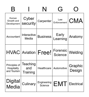 CTE Bingo Card