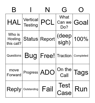 UAT Call Bingo Card
