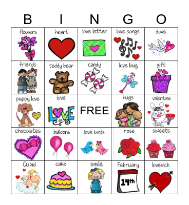 Valentine’s Bingo Card