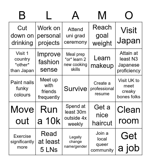 2025 Bingle Bingo Card