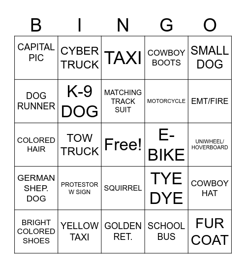 SESSION BINGO Card