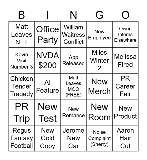Penn River 2025 Bingo Card