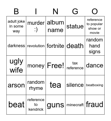 history bingo Card