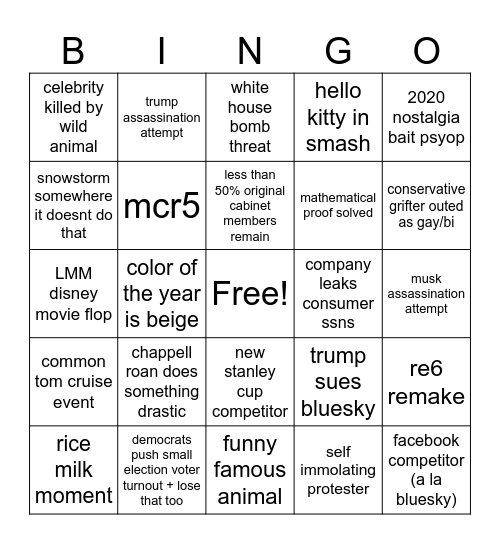 2025 BINGO Card