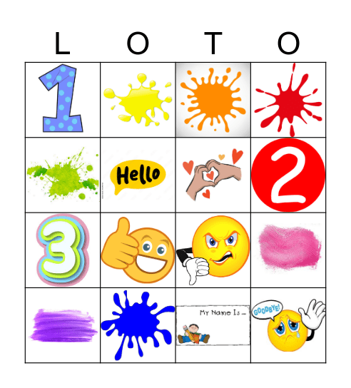 FRENCH IS FUN! Bingo Card