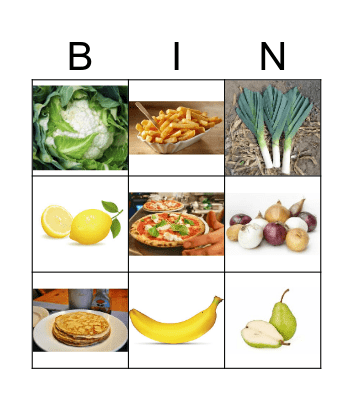 Eten Bingo Card