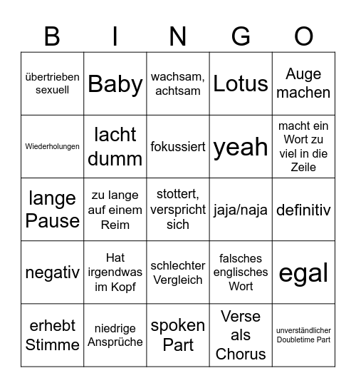 Bonex Bingo Card