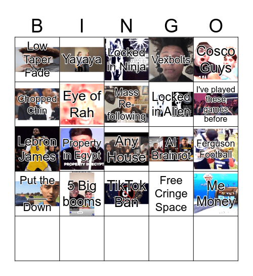 2025 Memes Bingo Card