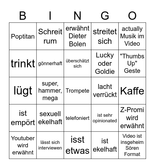 Poptitan Bingo Card