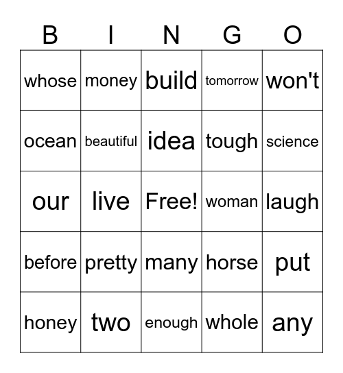 79 Bingo Card