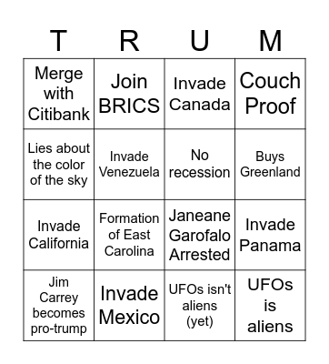 the bullshit that's about to happen Bingo Card