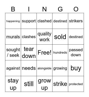 Street Art in Oaxaca Bingo Card