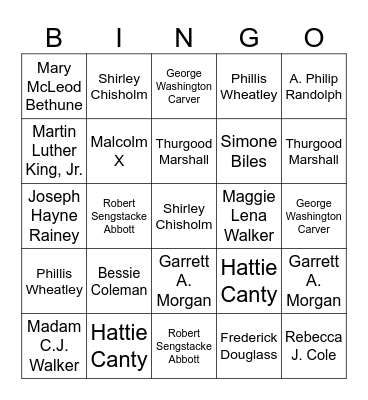 Black History Month Bingo - Feb. 3-7, 2025 Bingo Card