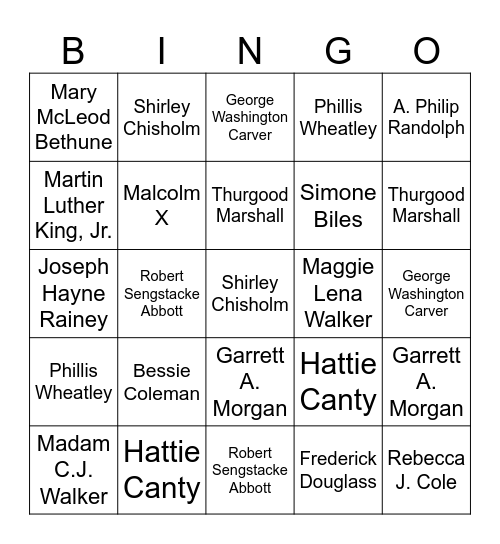 Black History Month Bingo - Feb. 3-7, 2025 Bingo Card