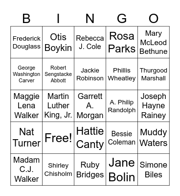 Black History Month Bingo - Feb. 3-7, 2025 Bingo Card
