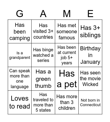 Connecticut Bootcamp Bingo Card