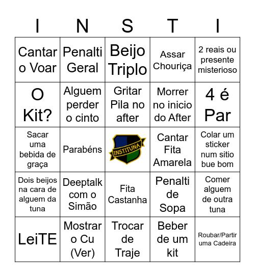Bingo Instituna Bingo Card