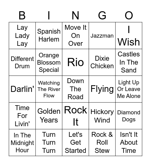 Vinyl Bingo - January Edition Bingo Card
