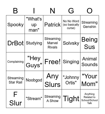 Discord Bingo Card