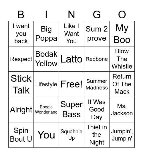 Black History Month Bingo Card