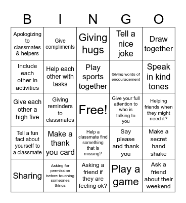 Love Language Bingo Card