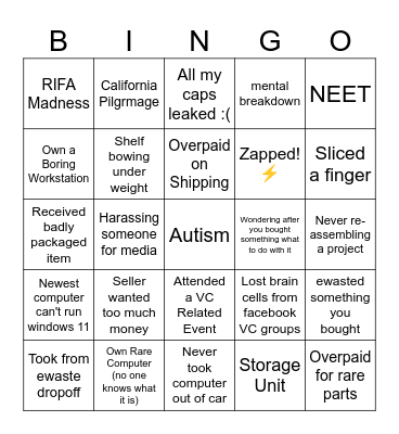 New VC Bingo Card