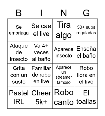 KlomBINGO Card