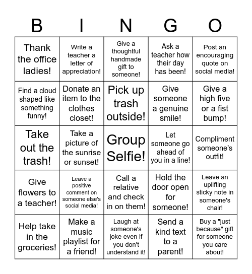 INTERACT BINGO 3 Bingo Card