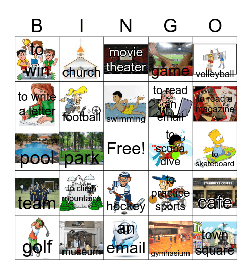 Los Pasatiempos Bingo Card