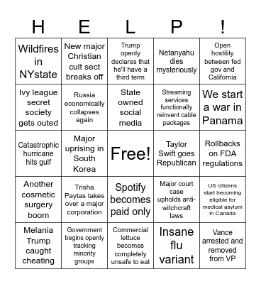 2025 Bingo Card