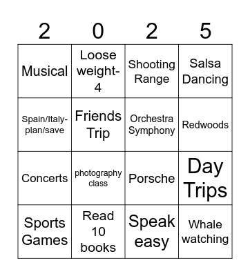 Elsa Bingo Card